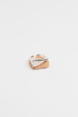 Anel Coração Orgânico Prata