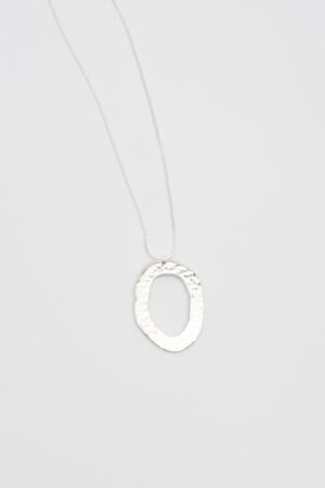 Colar Orgânico Martelado Prata