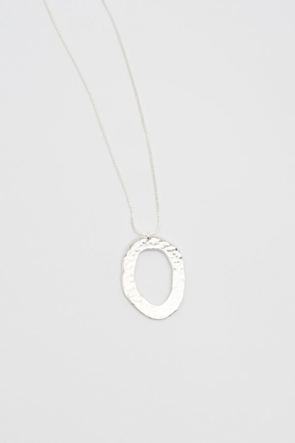 Colar Orgânico Martelado Prata