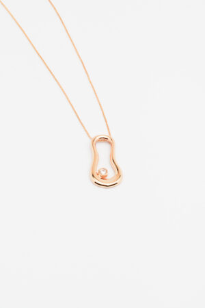 Colar Orgânico com Zircônia em Ouro