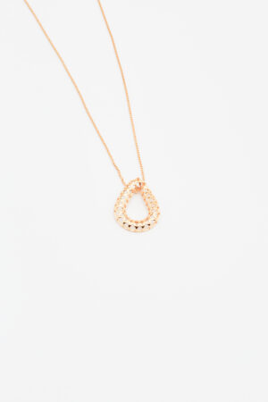 Colar Gota Trabalhada em Ouro