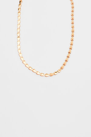 Colar Mini Elos Corações Ouro