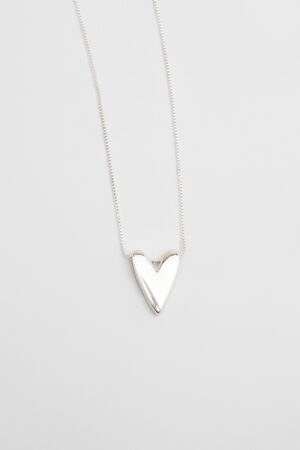 Colar Ping. Coração Prata