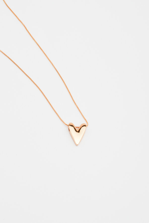 Colar Ping. Coração Ouro