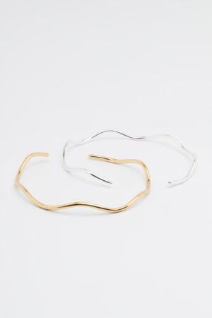 Choker Tubo Ondulado Prata