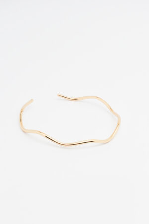 Choker Tubo Ondulado Ouro