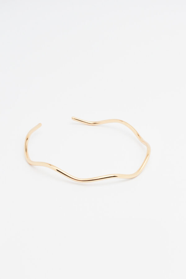 Choker Tubo Ondulado Ouro