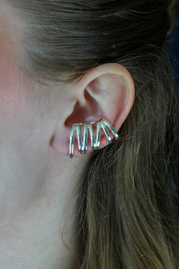 Earcuff Fios em Prata