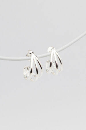 Argola Tripla em Prata