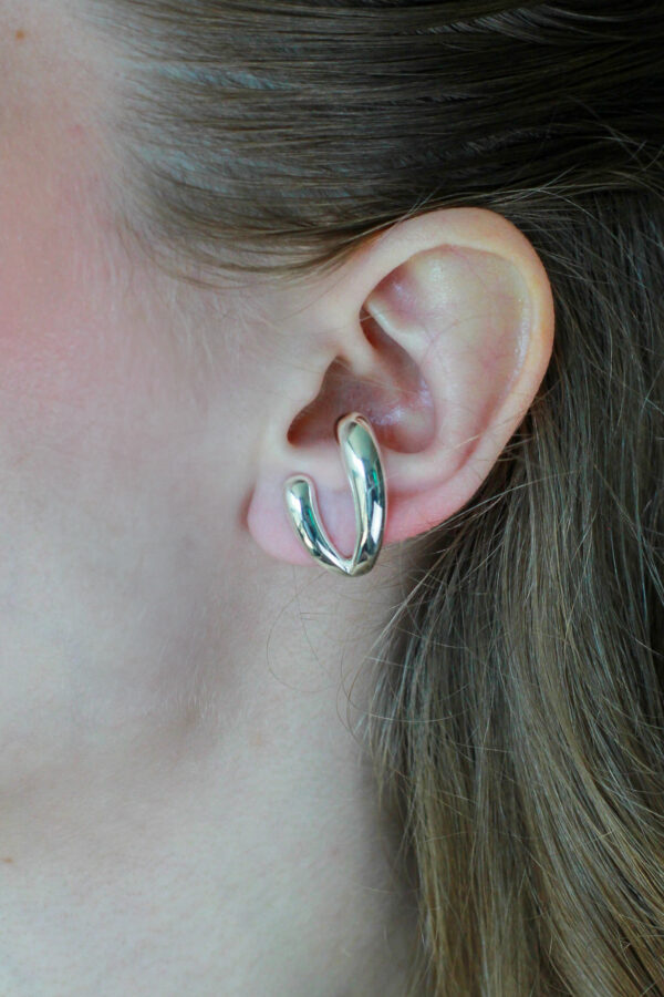 Earcuff Duplo em Prata