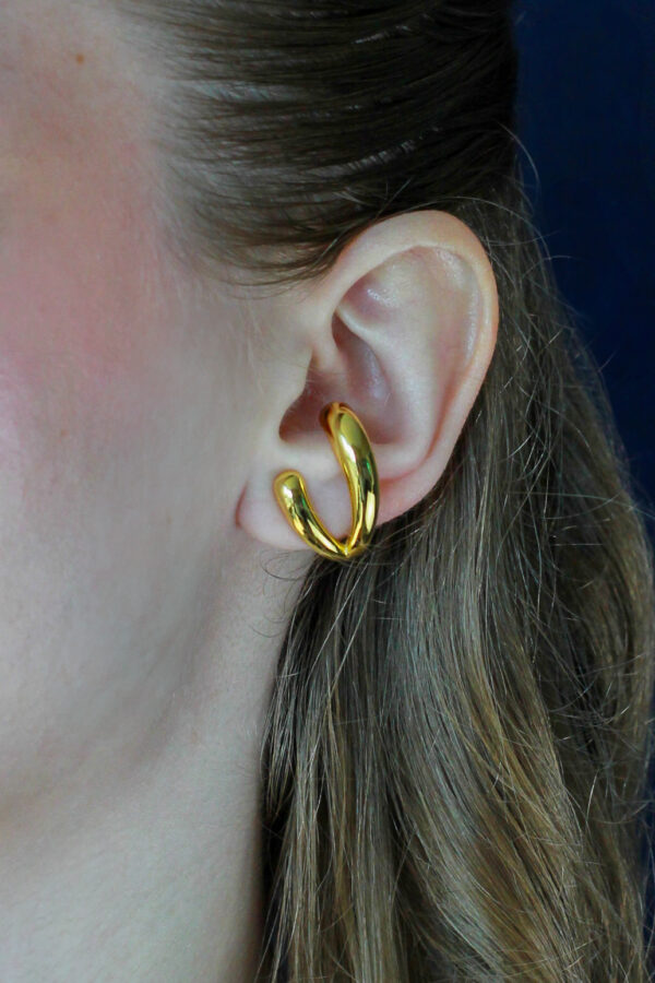 Earcuff Duplo em Ouro