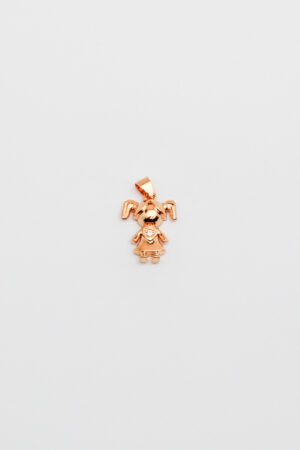 Pingente Filha Zircônia Central em Ouro