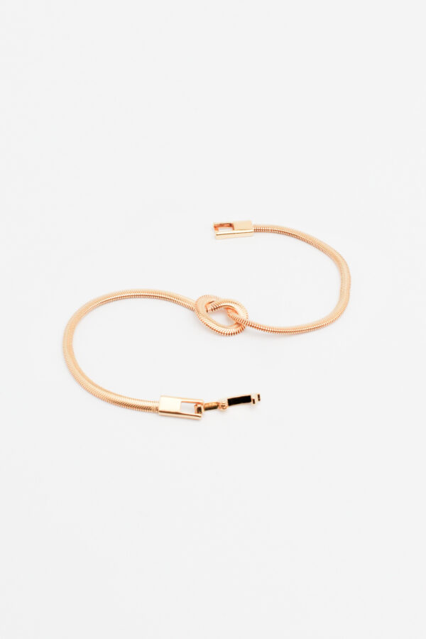 Pulseira Lacraia Nó em Ouro