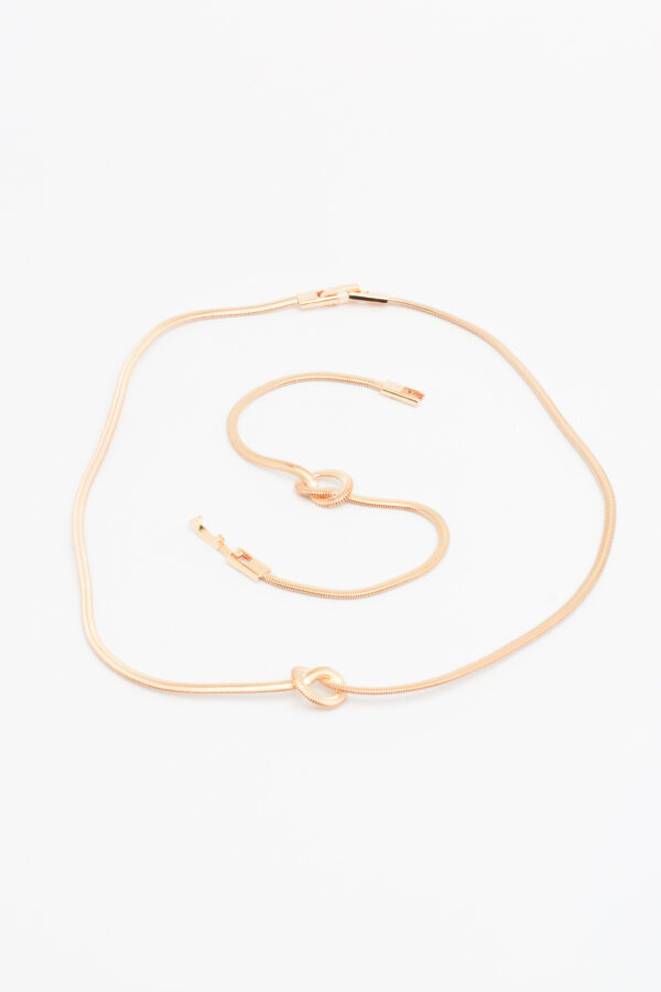 Pulseira Lacraia Nó em Ouro