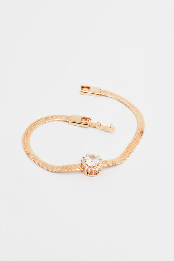 15359638482-verona-69.jpg Pulseira Fita Pedra Branca em Ouro