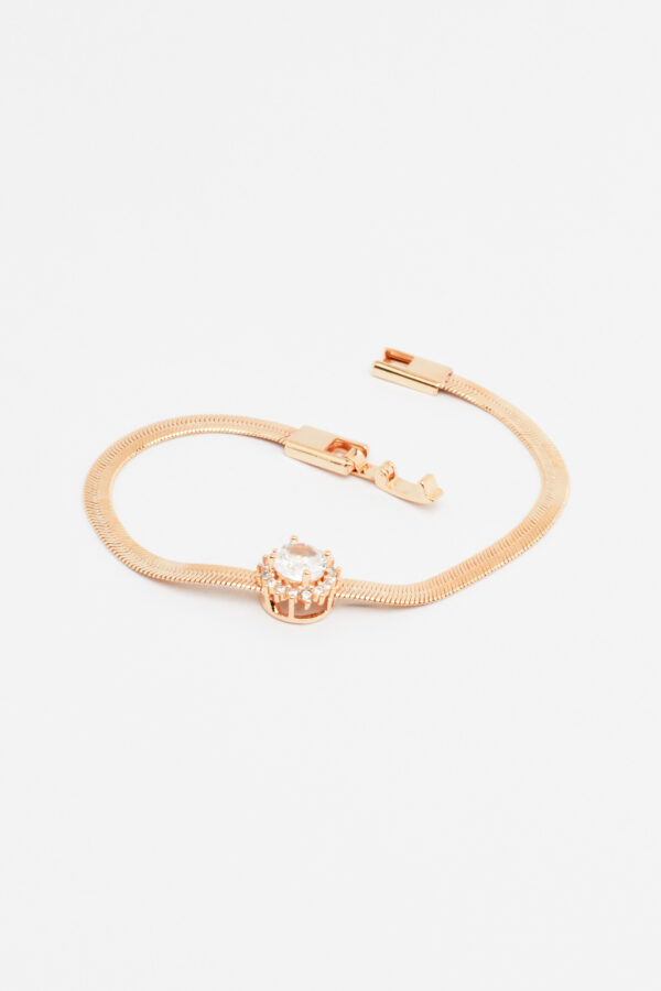 15359638488-verona-70.jpg Pulseira Fita Pedra Branca em Ouro