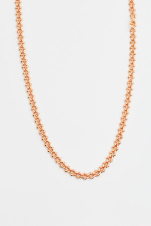 Corrente Elo Trançado em Ouro