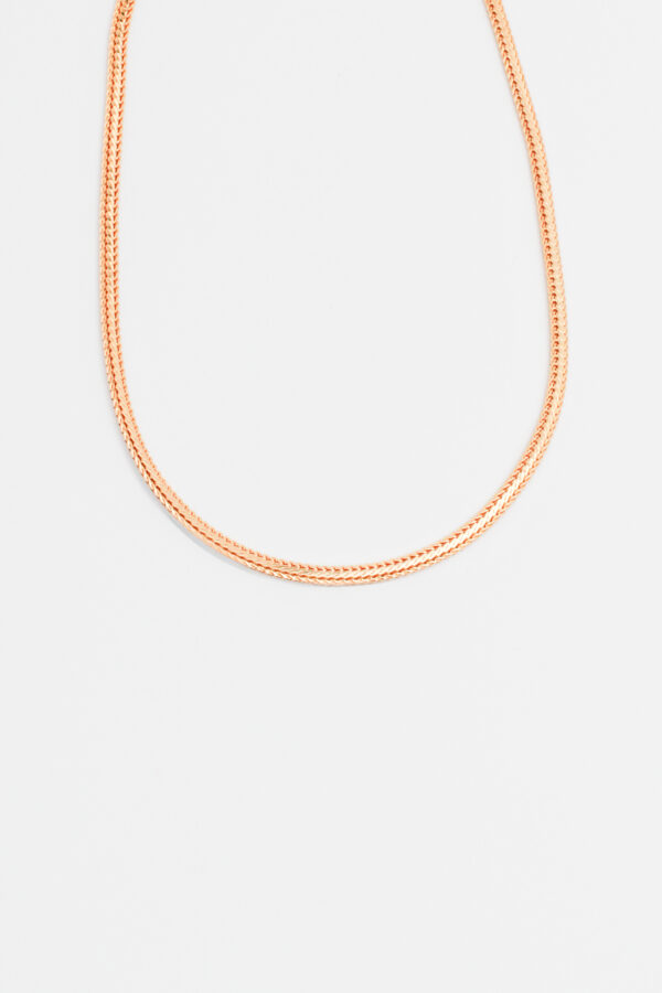 Corrente Rigida Trabalhada em Ouro