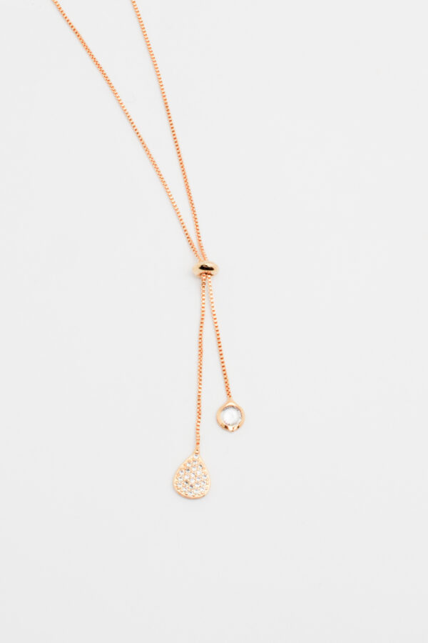 Colar Gravatinha Zircônias