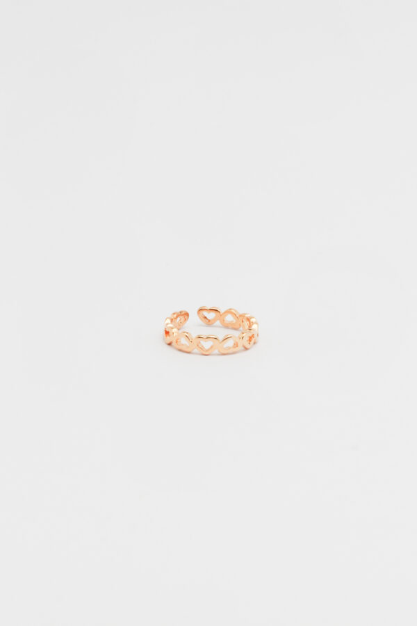 Anel Elo Corações Ajustavel