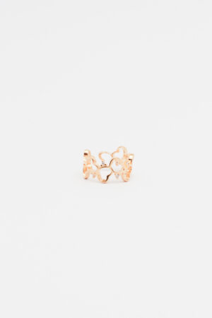 Anel Elo Corações Ajustavel