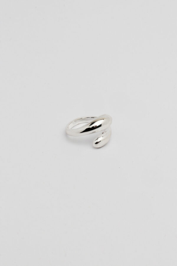 Anel gotas prata