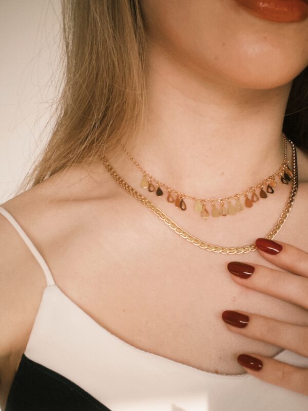 Colar Trançado Diamantado